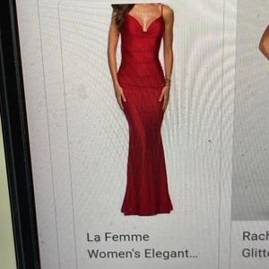 Gorgeous La Femme Red Prom or Party Gown